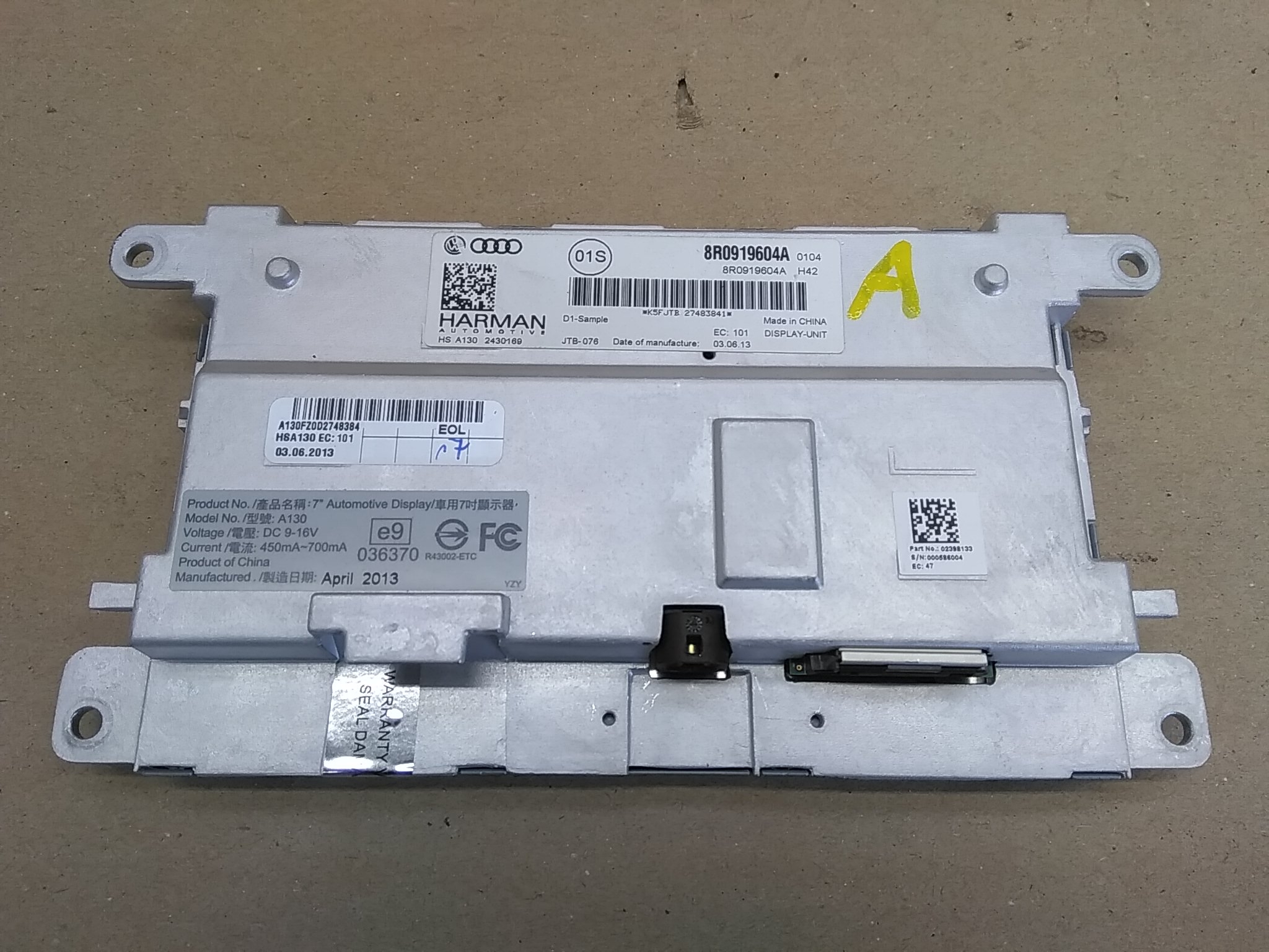  Monitor 8R0919604A 3.0CRDI