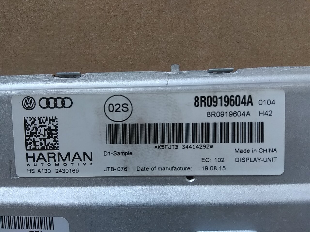  Monitor 8R0919604A 3.0TDI