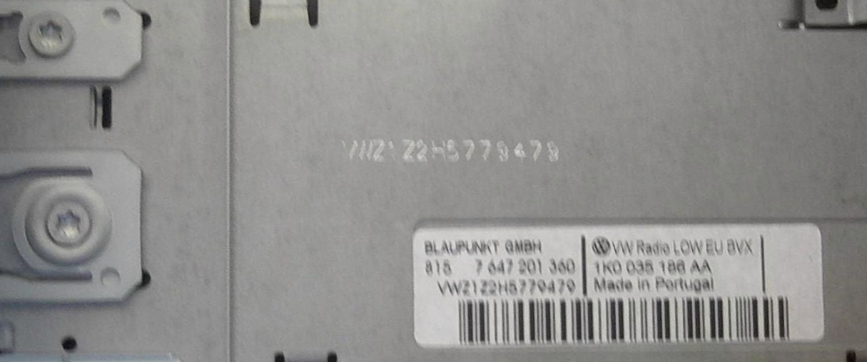  Radio CD / panneau multimédia 1K0035186AA 1.9TDI