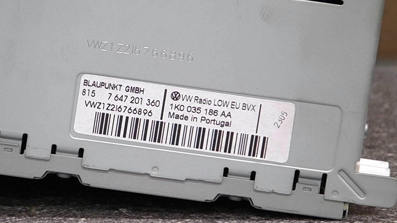  Radio CD / panneau multimédia 1K0035186AA 1.6TDI